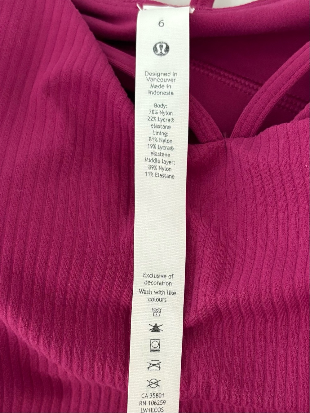 🔴 Lululemon Align Strappy Ribbed Tank Top, Magenta Purple - Picture 4 of 6